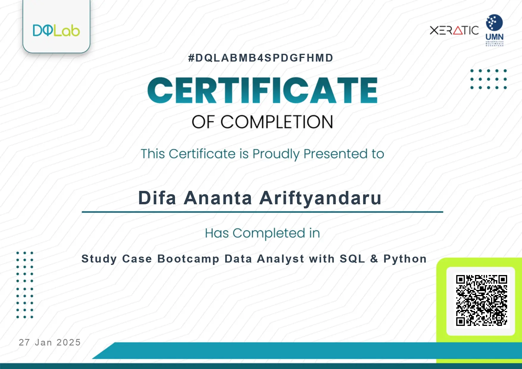 Data Analyst Bootcamp Study Case : SQL & Python